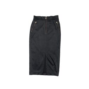 VTG Chanel High-Waisted Black Satin Pencil Skirt –‎ Karl Lagerfeld Era